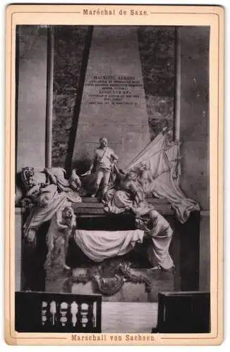 Fotografie unbekannter Fotograf, Ansicht Strassburg i. Els., Marechal de Saxe, Denkmal Marschall von Sachsen