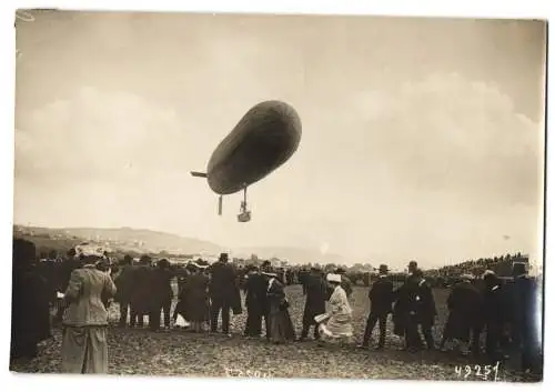 Fotografie M. Branger, Paris, Zeppelin, le Parseval dirigeablet de Cologne