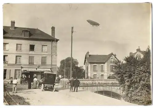 Fotografie M. Branger, Paris, Zeppelin, Voyage du Republique de chalais Menton