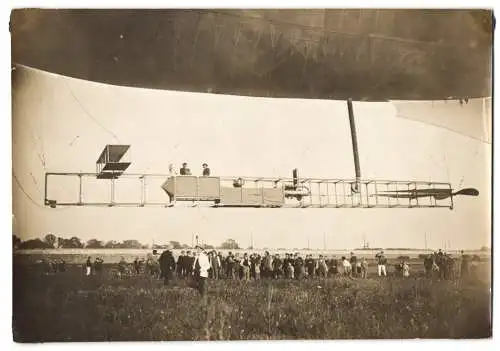 Fotografie M. Branger, Paris, la nacelle du Dirigeable Zodiak III