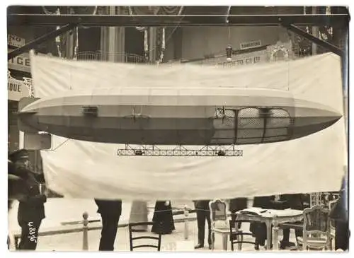 Fotografie M. Branger, Paris, Modele du Dirigeable Spiess, Zeppelin
