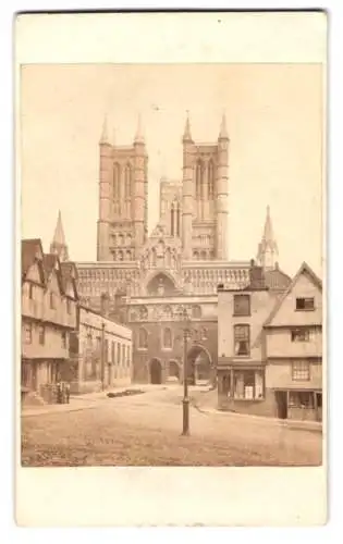 Fotografie G. W. Wilson, Aberdeen, Ansicht Lincoln, Blick nach der Lincoln Cathedral