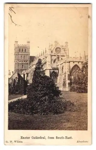 Fotografie G. W. Wilson, Aberdeen, Ansicht Exeter, Blick auf die Exeter Cathedral from South-East