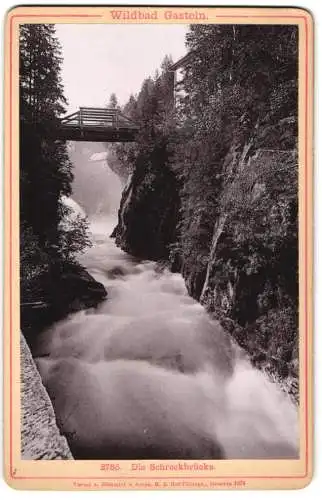Fotografie Römmler & Jonas, Dresden, Ansicht Bad Gastein, Flusslauf mit der Schreckbrücke