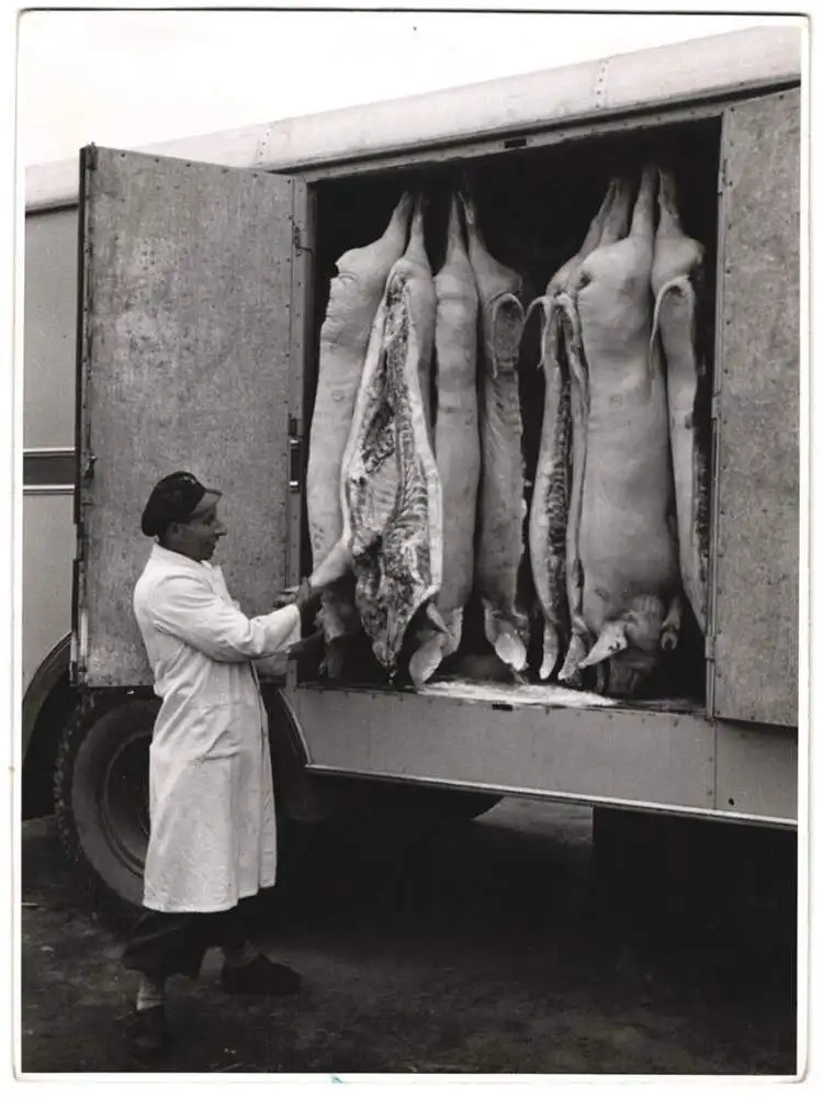 15 Fotografien M. Gardill, Bamberg, Ansicht Bamberg, Spedition A. Kraemer, Thorackerstr. 3a, LKW Fuhrpark & Prospekt 3