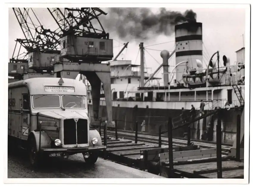 15 Fotografien M. Gardill, Bamberg, Ansicht Bamberg, Spedition A. Kraemer, Thorackerstr. 3a, LKW Fuhrpark & Prospekt 4