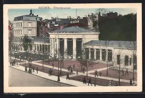 AK Aachen, Elisenbrunnen und Hotel Englischer Hof