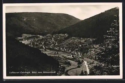 AK Calmbach, Panoramablick über den Ort vom Heimenhardt