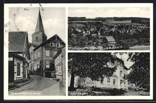 AK Ruppichteroth, Blick auf die kath. Kirche, Erholungsheim, Totalansicht