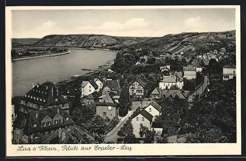 AK Linz a. Rhein, Ortsansicht mit Blick zur Erpeler-Ley aus der Vogelschau