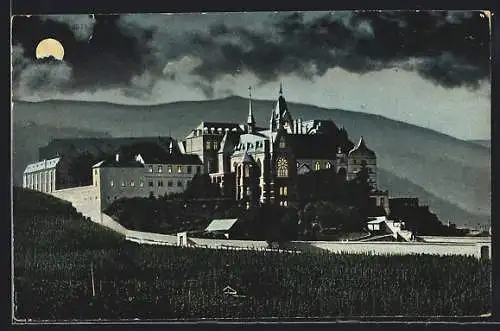 AK Ahrweiler, Kloster am Calvarienberg bei Mondschein