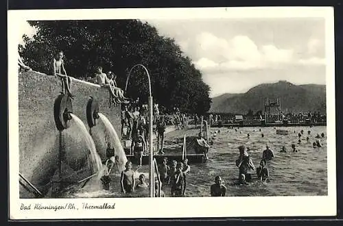 AK Bad Hönningen a. Rh., Badegäste im Thermalschwimmbad