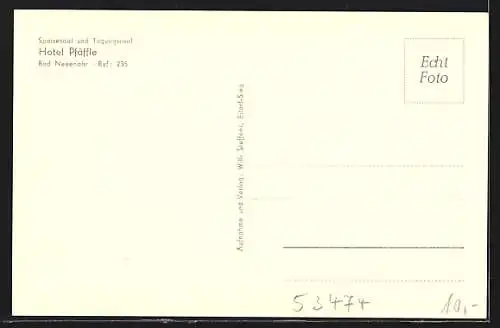 AK Bad Neuenahr, Speise- und Tagungssaal des Hotel Pfäffle