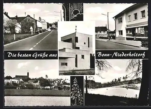 AK Bonn-Niederholtorf, Ortsansicht, Strassenpartie