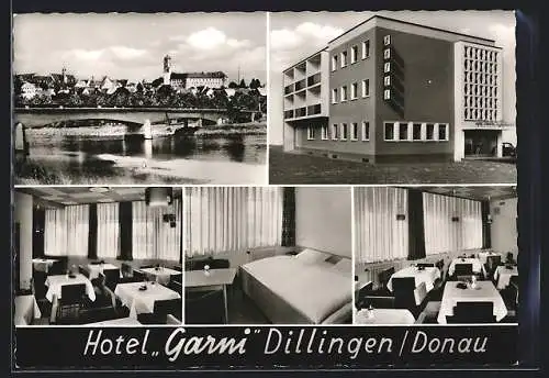 AK Dillingen an der Donau, Hotel Garni, Donauwörther Strasse 62