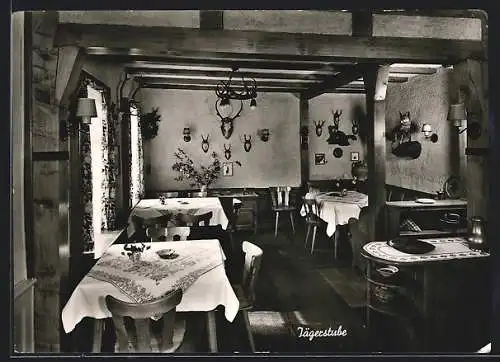 AK Herrenalb /Schwarzwald, Hotel Kull mit Jägerstube