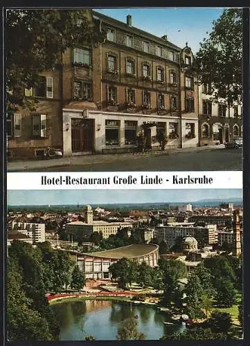 AK Karlsruhe-Durlach, Hotel-Restaurant Grosse Linde