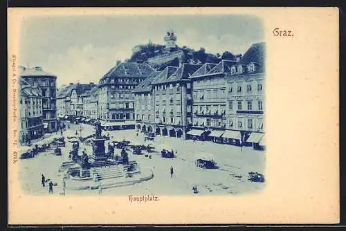 AK Graz, Denkmal auf dem Hauptplatz