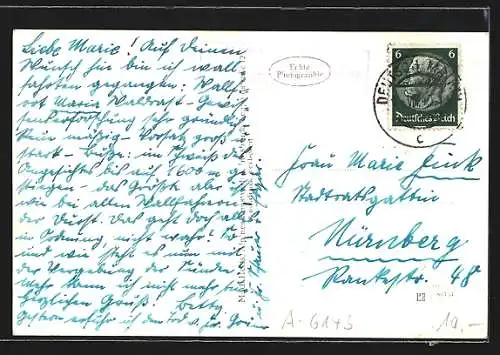 AK Maria Waldrast, Blick auf die Kirche gegen Olperer