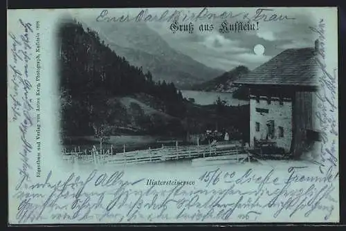 Mondschein-AK Kufstein, Blick auf den Hintersteinersee