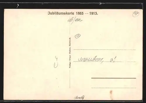 AK Maria Schmolln, Ortsansichten 1735 und 1913, Jubiläumskarte