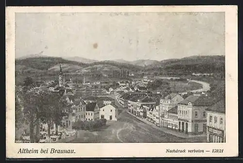 AK Altheim bei Braunau, Ortsansicht mit Kirche