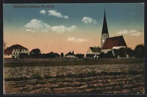 AK Schwand /Innkreis, Blick auf die Kirche