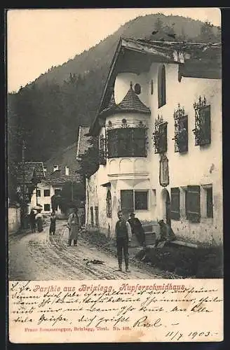 AK Brixlegg, Strassenpartie am Kupferschmidhaus