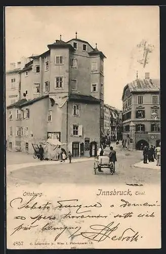 AK Innsbruck, Strassenpartie mit Ottoburg