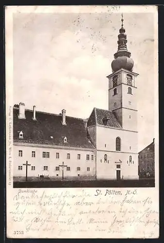 AK St. Pölten /N.-Ö., Ansicht der Domkirche