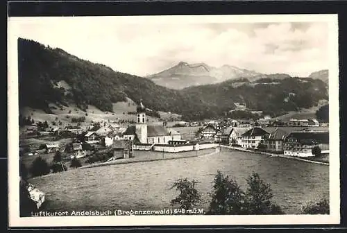 AK Andelsbuch /Bregenzerwald, Teilansicht mit Kirche