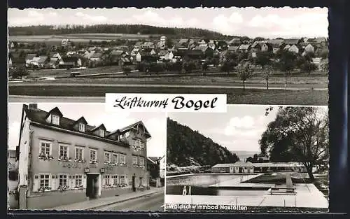 AK Bogel, Waldschwimmbad, Hotel zur Post, Bes. Artur Weisbarth
