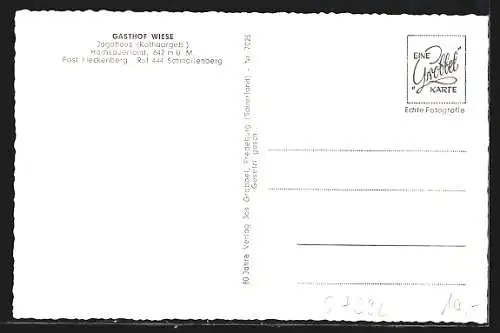 AK Jagdhaus /Hochsauerland, Gasthof Wiese mit Gästen