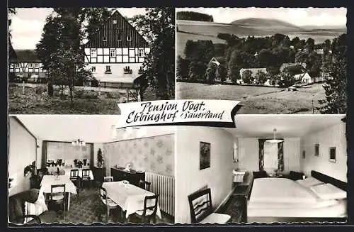 AK Ebbinghof /Sauerland, Privat-Pension Vogt, Ortsansicht