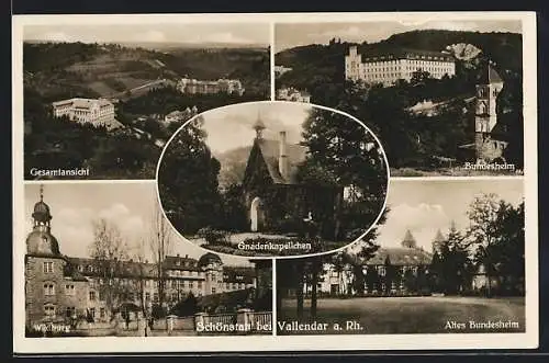 AK Schönstatt bei Vallendar a. Rh., Gesamtansicht, Bundesheim, Wildburg