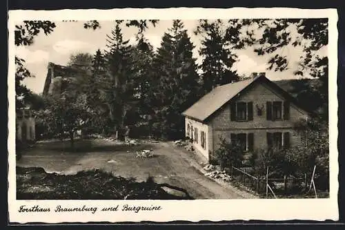 AK Neuwied-Rh., Forsthaus Braunsburg mit Garten