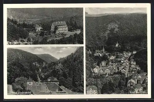 AK Bad Bertrich, Hotel Marienhöhe und Diana Strandbad