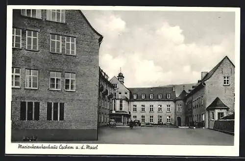 AK Cochem a. d. Mosel, Strassenpartie mit Marienkrankenhaus