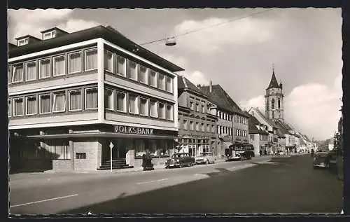 AK Balingen /Württ., Friedrichstrasse mit Volksbank