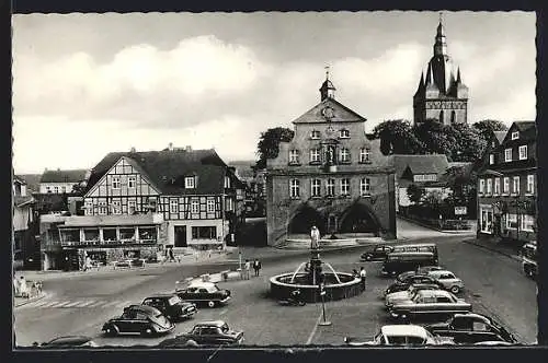 AK Brilon /Sauerland, Marktplatz aus der Vogelschau