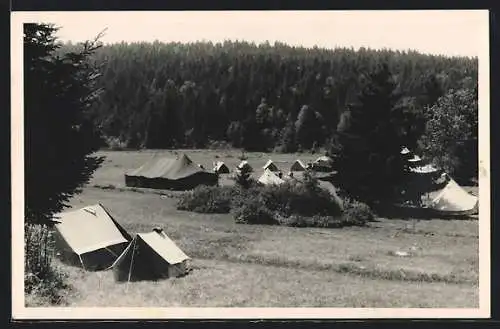 AK St. Blasien /Schwarzwald, Villinger Dekanat Jungscharlager aus der Vogelschau