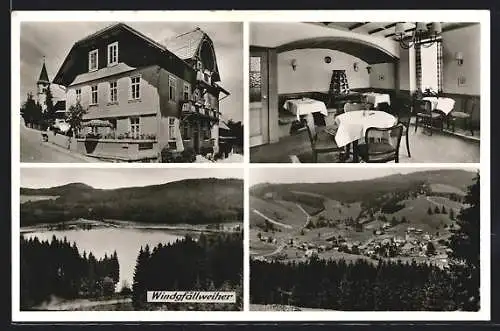 AK Altglashütten /Schwarzwald, Hotel Haus zum Löwen P. Brunk, Ortsansicht, Windgfällweiher