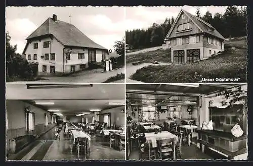 AK Oberbränd, Gasthaus-Pension Zur Linde mit Innenansichten