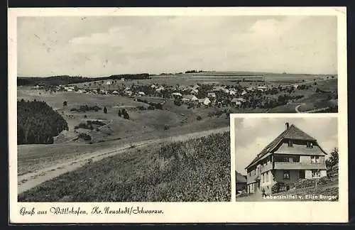 AK Wittlekofen /Kr. Neustadt, Lebensmittel Elise Burger, Gesamtansicht mit Umgebung