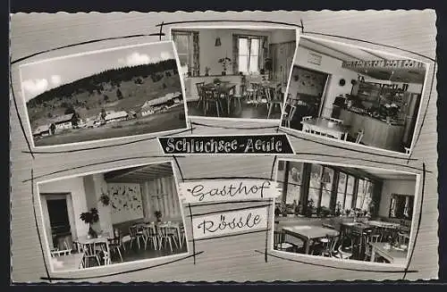 AK Schluchsee-Aeule, Gasthof Rössle L. Eck, Panorama