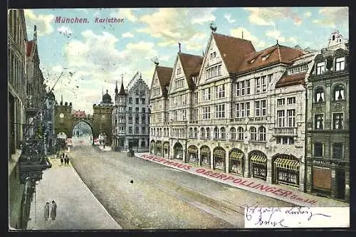 AK München, Karlsthor mit Neuhausenstrasse