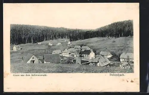 AK Bubenbach, Ortsansicht aus der Vogelschau