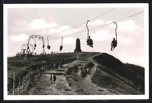 AK Feldberg /Schwarzwald, Sessellift mit Bismarckturm