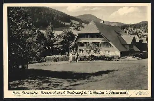 AK Menzenschwand-Vorderdorf, Haus Baumeister von aussen