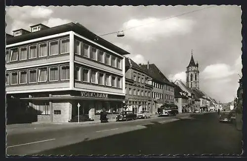 AK Balingen /Württ., Friedrichstrasse mit Volksbank